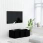 Preview: TV-Schrank Schwarz 80x34x30 cm Holzwerkstoff