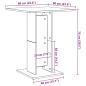 Preview: Bistrotisch Sonoma-Eiche 60x60x75 cm Holzwerkstoff