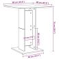 Preview: Bistrotisch Betongrau 60x60x75 cm Holzwerkstoff