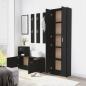 Preview: ARDEBO.de - Garderobenschrank Schwarz 55x25x189 cm Holzwerkstoff