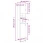 Preview: Badezimmerschrank Schwarz 32x25,5x190 cm Holzwerkstoff