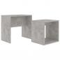Preview: Couchtisch-Set Betongrau 48x30x45 cm Holzwerkstoff