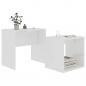 Preview: ARDEBO.de - Couchtisch-Set Hochglanz-Weiß 48x30x45 cm Holzwerkstoff