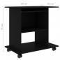Preview: Schreibtisch Schwarz 80x50x75 cm Holzwerkstoff
