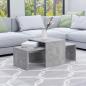 Preview: ARDEBO.de - Couchtisch-Set Betongrau 100x48x40 cm Holzwerkstoff