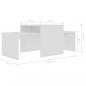 Preview: Couchtisch-Set Hochglanz-Weiß 100x48x40 cm Holzwerkstoff