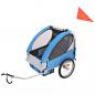 Preview: ARDEBO.de - Fahrradanhänger Grau und Blau 30 kg