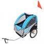 Preview: ARDEBO.de - Fahrradanhänger Grau und Blau 30 kg