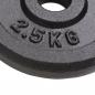 Preview: Hantelscheiben 8 Stk. 8x2,5 kg Gusseisen