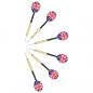 Preview: Professionelles Dartboard Sisal mit Schrank und 6 Dartpfeilen