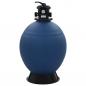 Preview: Pool-Sandfilter mit 6-Wege-Ventil Filterkessel Blau 660 mm