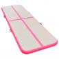 Preview: Aufblasbare Gymnastikmatte mit Pumpe 300×100×10 cm PVC Rosa