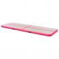 Preview: Aufblasbare Gymnastikmatte mit Pumpe 300×100×10 cm PVC Rosa