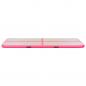 Preview: Aufblasbare Gymnastikmatte mit Pumpe 300×100×10 cm PVC Rosa