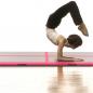 Preview: Aufblasbare Gymnastikmatte mit Pumpe 500x100x10 cm PVC Rosa