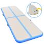 Preview: ARDEBO.de - Aufblasbare Gymnastikmatte mit Pumpe 500x100x10 cm PVC Blau