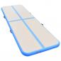 Preview: Aufblasbare Gymnastikmatte mit Pumpe 800x100x10 cm PVC Blau