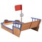 Preview: Sandkasten Piratenschiff Tannenholz 190x94,5x101 cm