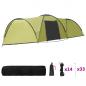 Preview: ARDEBO.de - Camping-Zelt Iglu 650x240x190 cm 8 Personen Grün