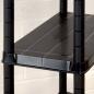 Preview: Lagerregal 4-Tier Schwarz 61x30,5x130 cm Kunststoff 