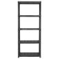 Preview: Lagerregal 5-Tier Schwarz 71x38x170 cm Kunststoff 