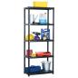 Preview: Lagerregal 5-Tier Schwarz 71x38x170 cm Kunststoff 