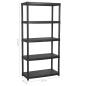 Preview: Lagerregal 5-Tier Schwarz 85x40x185 cm Kunststoff 