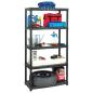 Preview: Lagerregal 5-Tier Schwarz 91,5x45,7x185 cm Kunststoff 