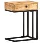 Preview: Beistelltisch U-Form 45x30x61 cm Mango Massivholz
