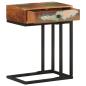 Preview: Beistelltisch U-Form 45x30x61 cm Recyceltes Massivholz