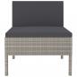 Preview: Gartenstühle 3 Stk. mit Auflagen Poly Rattan Grau