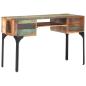 Preview: Schreibtisch 118x48x75 cm Recyceltes Massivholz  