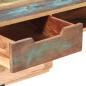 Preview: Schreibtisch 118x48x75 cm Recyceltes Massivholz  