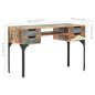 Preview: Schreibtisch 118x48x75 cm Recyceltes Massivholz  