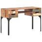 Preview: Schreibtisch 118x48x75 cm Recyceltes Massivholz  