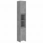 Preview: Badezimmerschrank Betongrau 30x30x183,5 cm Holzwerkstoff