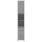 Preview: Badezimmerschrank Betongrau 30x30x183,5 cm Holzwerkstoff