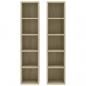 Preview: CD-Regale 2 Stk. Sonoma-Eiche 21x16x93,5 cm Holzwerkstoff