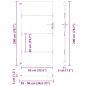 Preview: Gartentor 85x200 cm Cortenstahl