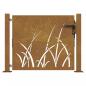 Preview: Gartentor 105x105 cm Cortenstahl Gras-Design