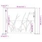 Preview: Gartentor 105x105 cm Cortenstahl Gras-Design