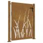 Preview: Gartentor 105x130 cm Cortenstahl Gras-Design