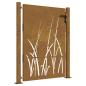 Preview: Gartentor 105x130 cm Cortenstahl Gras-Design