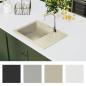 Preview: Küchenspüle mit Überlauf Oval Beige Granit