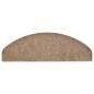 Preview: Treppenmatten Selbstklebend 15 Stk. Creme 65x21x4cm Nadelvlies 