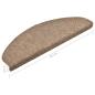 Preview: Treppenmatten Selbstklebend 15 Stk. Creme 65x21x4cm Nadelvlies 