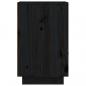 Preview: Nachttische 2 Stk. Schwarz 40x34x55 cm Massivholz Kiefer