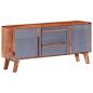 Preview: Sideboard Grau 120x30x55 cm Massivholz Palisander