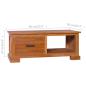 Preview: TV-Schrank 90x50x37 cm Massivholz Teak