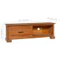 Preview: TV-Schrank 112x30x37 cm Massivholz Teak